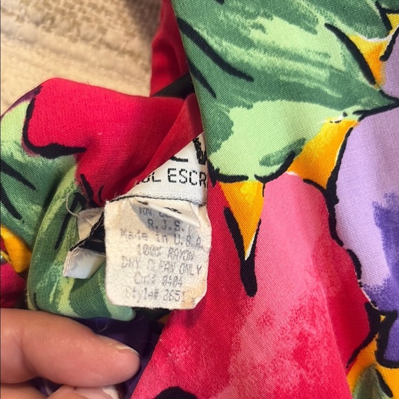 Vintage Made in USA Floral Sleeveless Dress - Multicolor - Picture 5 of 5